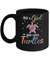 Just A Girl Who Loves Turtles Cute Turtle Lover Mug Coffee Mug | Teecentury.com