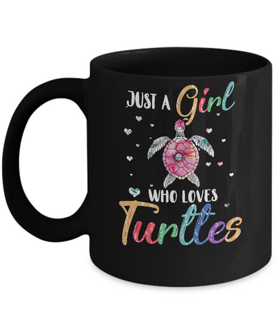 Just A Girl Who Loves Turtles Cute Turtle Lover Mug Coffee Mug | Teecentury.com