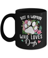 Just A Woman Who Loves Dogs Mug Coffee Mug | Teecentury.com