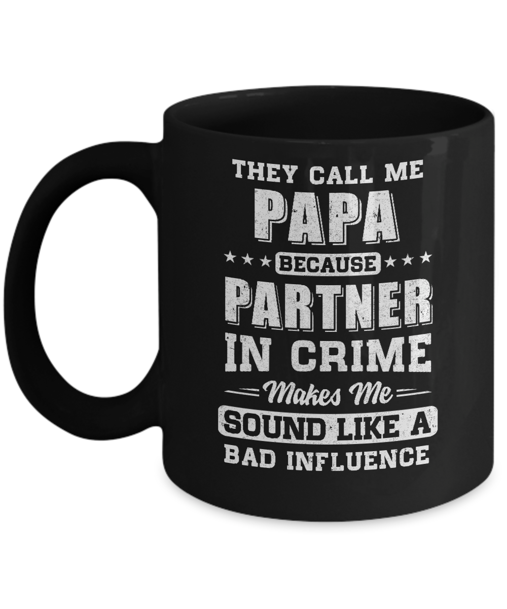 They Call Me Grandpa Partner In Crime Fathers Day Mug Coffee Mug | Teecentury.com