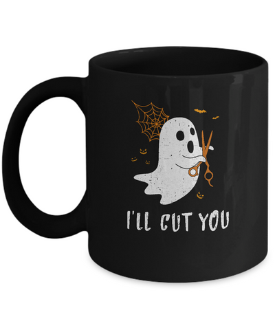Halloween Boo Ghost I'll Cut You Barber Costume Mug Coffee Mug | Teecentury.com