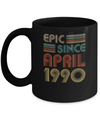 Epic Since April 1990 Vintage 32th Birthday Gifts Mug Coffee Mug | Teecentury.com