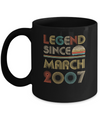 Legend Since March 2007 Vintage 15th Birthday Gifts Mug Coffee Mug | Teecentury.com
