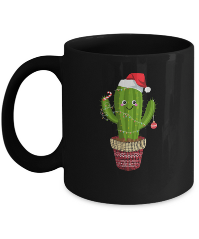 Cactus Christmas Tree Gift Santa Xmas Plant Lover Mug Coffee Mug | Teecentury.com