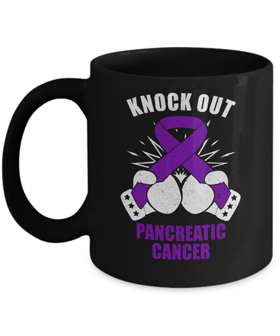 Boxing knock out Pancreatic Cancer Awareness Support Mug Coffee Mug | Teecentury.com