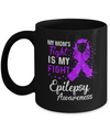 My Mom's Fight Is My Fight Epilepsy Awareness Mug Coffee Mug | Teecentury.com