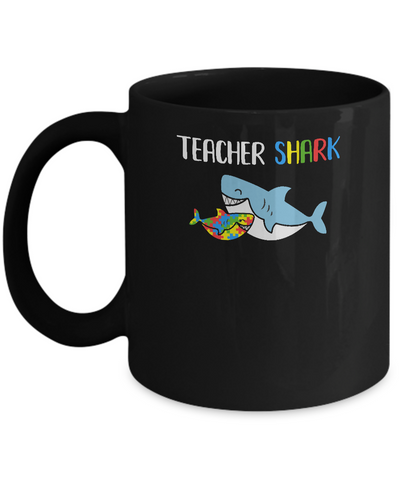Teacher Shark Support Autism Awareness For Child Mug Coffee Mug | Teecentury.com