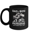 Farmer Dad And Son Farming Partners For Life Fathers Day Mug Coffee Mug | Teecentury.com