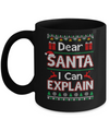 Dear Santa I Can Explain Funny Ugly Sweater Christmas Mug Coffee Mug | Teecentury.com