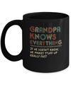 Grandpa Know Everything Vintage Grandpa Father's Day Gift Mug Coffee Mug | Teecentury.com