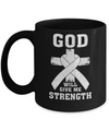 God Will Give Me Strength Clear Lung Cancer Gift Mug Coffee Mug | Teecentury.com