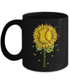 Sunflower Softball Mom Daughter Lover Gift Mug Coffee Mug | Teecentury.com