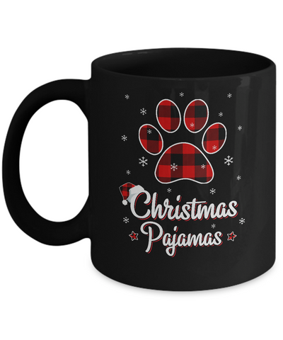 Buffalo Plaid Christmas Pajamas Dog Cat Hat Santa Mug Coffee Mug | Teecentury.com