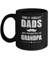 Only Great Dads Get Promoted To Grandpa Fathers Day Mug Coffee Mug | Teecentury.com