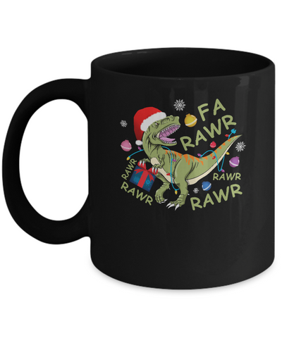 Christmas Funny Dinosaur T-Rex Claus Fa Rawr Rawr Mug Coffee Mug | Teecentury.com