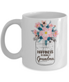 Happiness Is Being Grandma Life Flower Grandma Gifts Mug Coffee Mug | Teecentury.com
