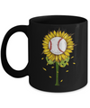 Sunflower Baseball Mom Daughter Lover Gift Mug Coffee Mug | Teecentury.com