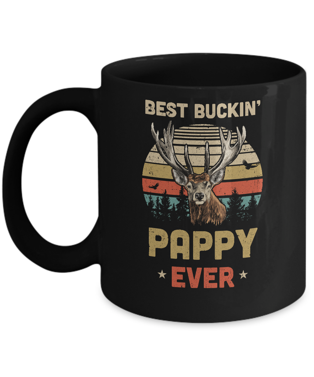 Vintage Best Buckin' Pappy Ever Gift For Father Day Mug Coffee Mug | Teecentury.com