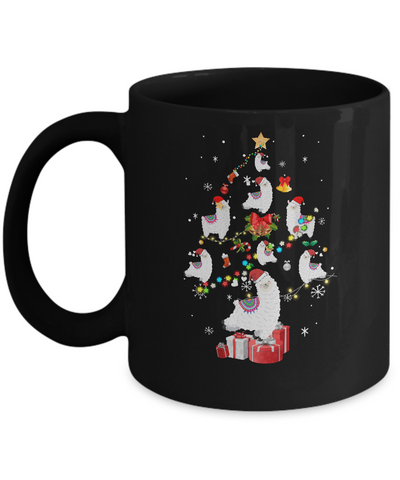Llama Christmas Tree Decor Xmas Gift Mug Coffee Mug | Teecentury.com