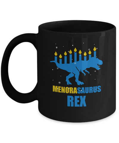 Hanukkah Dinosaur Tyrannosaurus Rex Menorah Menorasaurus Mug Coffee Mug | Teecentury.com