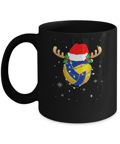 Santa Hat Volleyball Reindeer Christmas Gifts Mug Coffee Mug | Teecentury.com