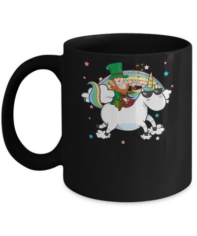 St Patrick's Day Lepricorn Leprechaun Riding Unicorn Mug Coffee Mug | Teecentury.com