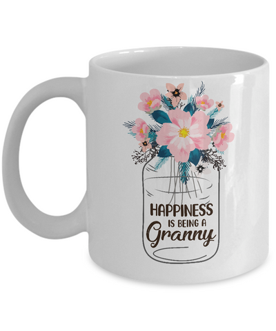 Happiness Is Being Granny Life Flower Granny Gifts Mug Coffee Mug | Teecentury.com