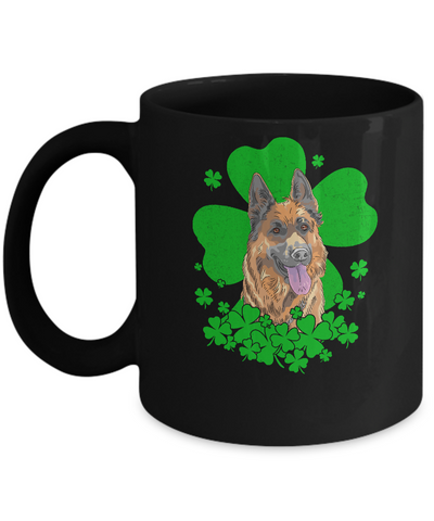 German Shepherd St. Patrick's Day Clovers Mug Coffee Mug | Teecentury.com
