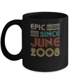 Epic Since June 2008 Vintage 14th Birthday Gifts Mug Coffee Mug | Teecentury.com