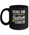 Dibs On The Coach Softball Mug Coffee Mug | Teecentury.com