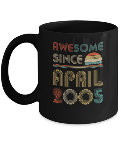 Awesome Since April 2005 Vintage 17th Birthday Gifts Mug Coffee Mug | Teecentury.com