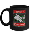 Happy Hockeydays Ice Hockey Christmas Ugly Xmas Pajamas Mug Coffee Mug | Teecentury.com