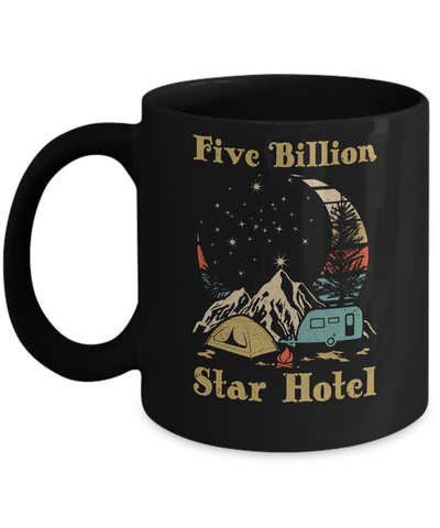 Vintage Five Billion Star Hotel Moom Camping Mug Coffee Mug | Teecentury.com