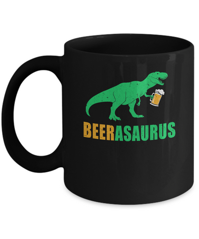 Beerasaurus Funny International Beer Day Dinosaur Gift Mug Coffee Mug | Teecentury.com