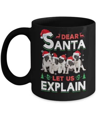 Dear Santa Funny Pit bull Puppies Christmas Gift Mug Coffee Mug | Teecentury.com