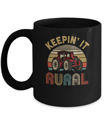 Keepin' It Rural Vintage Farming Tractor Farmer Mug Coffee Mug | Teecentury.com