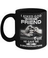 I Asked God For A Best Friend He Gave Me My Three Granddaughters Mug Coffee Mug | Teecentury.com