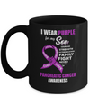 Pancreatic Cancer I Wear Purple For My Son Dad Mom Mug Coffee Mug | Teecentury.com