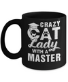 Funny Crazy Cat Lady Masters Degree Gradute Gift Mug Coffee Mug | Teecentury.com