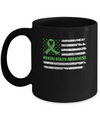 Green Ribbon Mental Health Awareness US Flag Mug Coffee Mug | Teecentury.com