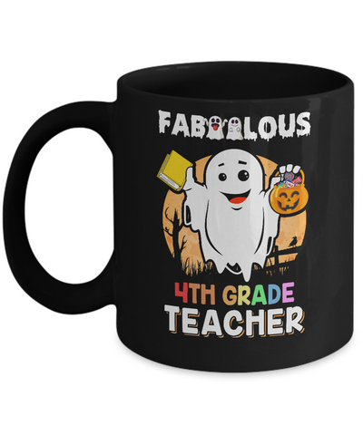 Faboolous Fabulous 4th Grade Teacher Halloween Mug Coffee Mug | Teecentury.com
