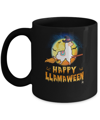 Happy Llamaween Halloween Llama Witch Costume Mug Coffee Mug | Teecentury.com