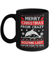 Merry Christmas From Crazy Dolphin Lady Sweater Mug Coffee Mug | Teecentury.com