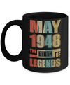 Vintage Retro May 1948 Birth Of Legends 74th Birthday Mug Coffee Mug | Teecentury.com