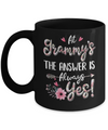 At Grammy's The Answer Is Always Yes Floral Mothers Day Gift Mug Coffee Mug | Teecentury.com