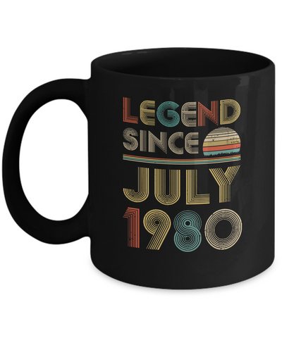 Legend Since July 1980 Vintage 42th Birthday Gifts Mug Coffee Mug | Teecentury.com