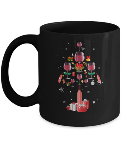 Drink Wine Christmas Tree Wine Xmas Gifts Mug Coffee Mug | Teecentury.com