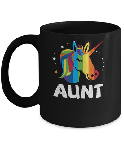 LGBT Pride Lesbian Gay Proud Aunt Unicorn Mug Coffee Mug | Teecentury.com