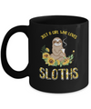Just A Girl Who Loves Sloths And Sunflowers Mug Coffee Mug | Teecentury.com