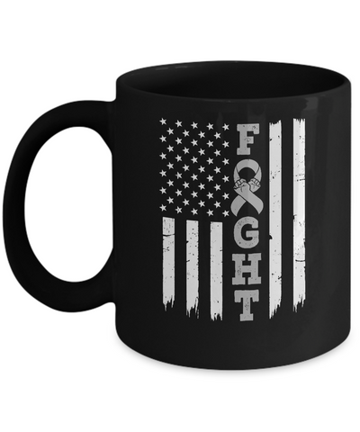 Parkinson's Disease Brain Cancer Awareness American Flag Mug Coffee Mug | Teecentury.com